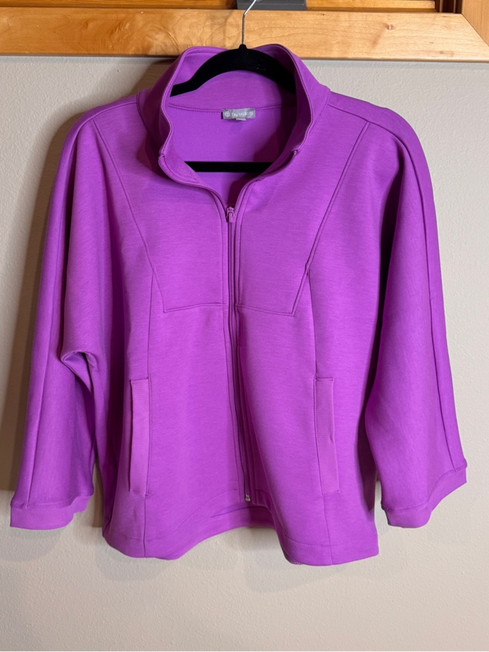 Talbots Bright Purple Zip-Front Lightweight Jacket
